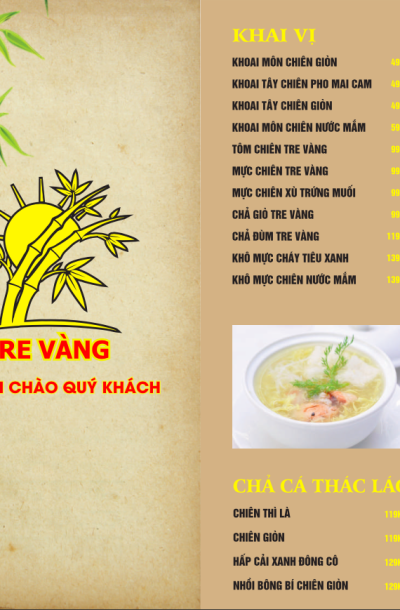 Menu Sân Vườn